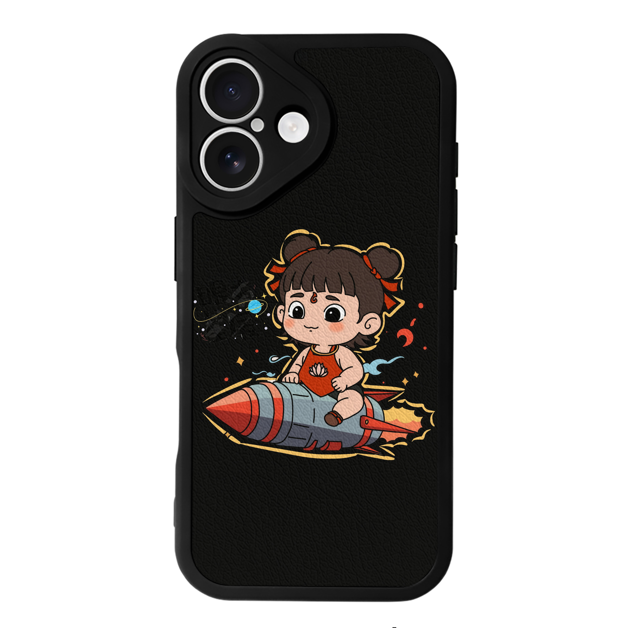 （画像用） Ne Zha 2 ナタ 魔童の大暴れ 【iPhone 16シリーズ対応】シリコンスマホケース（レザー調） 材質：シリコン